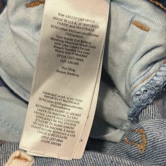 Current/Elliott 1557 The Fling Blue Straight version Classic boyfriend Jean - - Picture 4 of 8